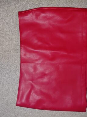 Edikted Red Faux Leather Skirt